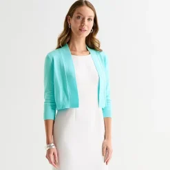 Perceptions Womens 3/4 Sleeve Shrug