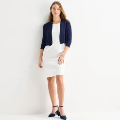 Perceptions Womens 3/4 Sleeve Shrug