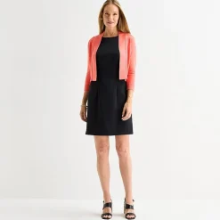 Perceptions Womens 3/4 Sleeve Shrug