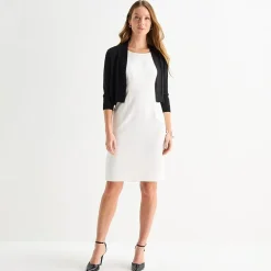 Perceptions Womens 3/4 Sleeve Shrug