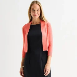 Perceptions Womens 3/4 Sleeve Shrug