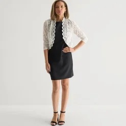 Perceptions Womens 3/4 Sleeve Shrug