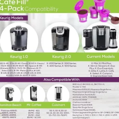 Perfect Pod 4Pk Reusable K Cups Plus Scoop