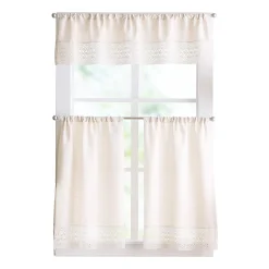 Peri Home Bahia 3-pc. Rod Pocket Kitchen Curtains & Drapes Window Set