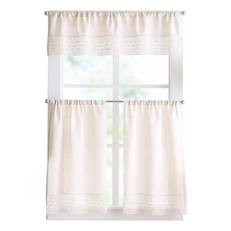 Peri Home Bahia 3-pc. Rod Pocket Kitchen Curtains & Drapes Window Set