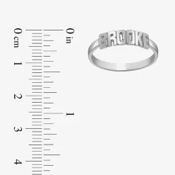 Personalized Block Name Ring
