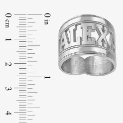 Personalized Block Name Ring