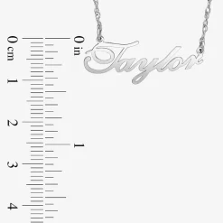 Personalized 14K Gold Over Sterling Silver Script Name Necklace
