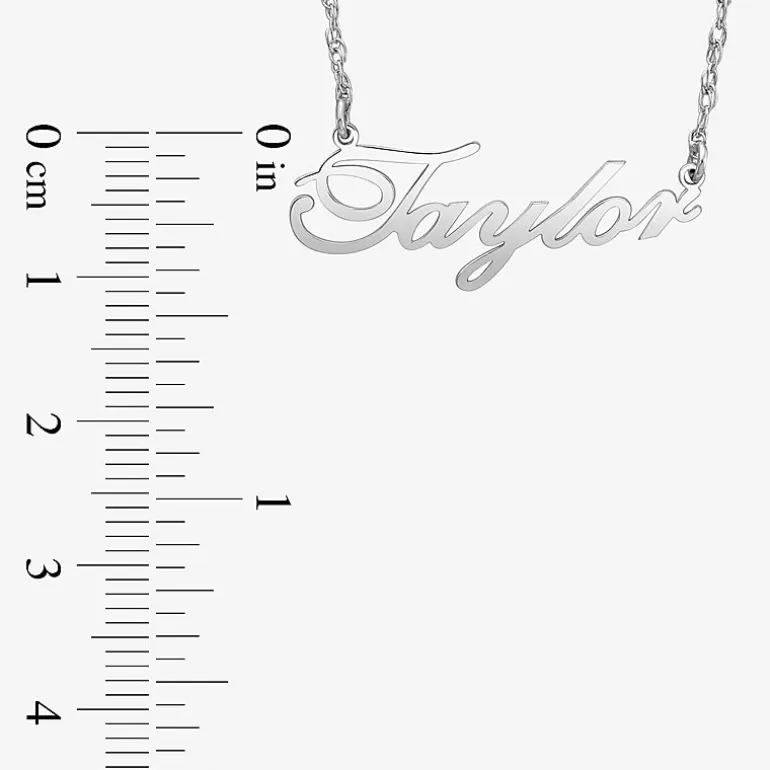 Personalized 14K Gold Over Sterling Silver Script Name Necklace