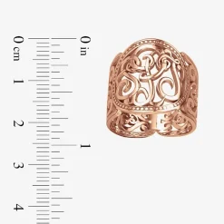 Personalized 18mm Script Monogram Ring