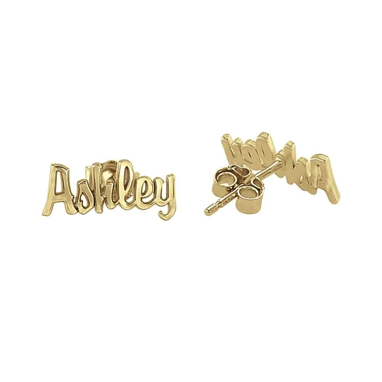 Personalized Name Script Earrings