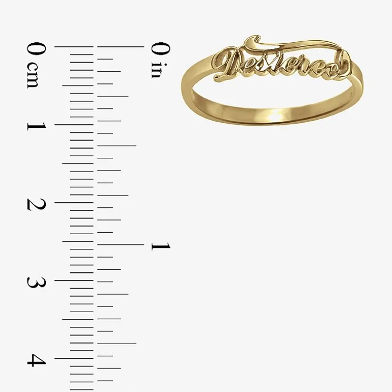Personalized Script Name Ring