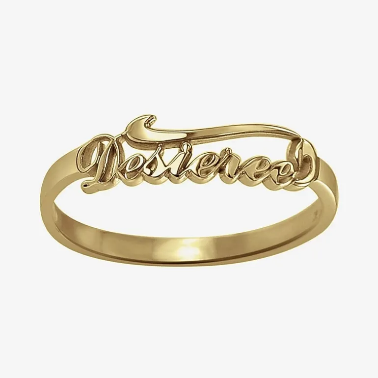 Personalized Script Name Ring