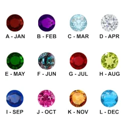 Personalized Sterling Silver Simulated Birthstone Family Ring