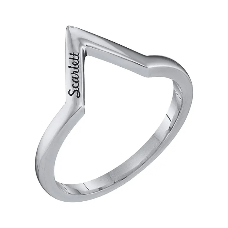 Personalized V-Shaped Ring