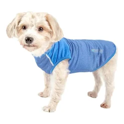 Pet Life ® Active 'Aero-Pawlse' Heathered Quick-Dry and 4-Way Stretch Performance Dog Tank Top T-Shirt