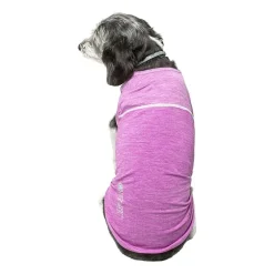 Pet Life ® Active 'Aero-Pawlse' Heathered Quick-Dry and 4-Way Stretch Performance Dog Tank Top T-Shirt