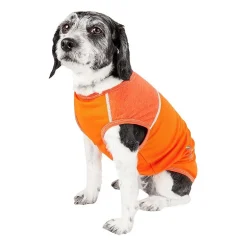 Pet Life ® Active 'Aero-Pawlse' Heathered Quick-Dry and 4-Way Stretch Performance Dog Tank Top T-Shirt