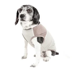 Pet Life ® Active 'Aero-Pawlse' Heathered Quick-Dry and 4-Way Stretch Performance Dog Tank Top T-Shirt
