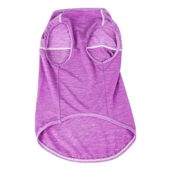 Pet Life ® Active 'Aero-Pawlse' Heathered Quick-Dry and 4-Way Stretch Performance Dog Tank Top T-Shirt