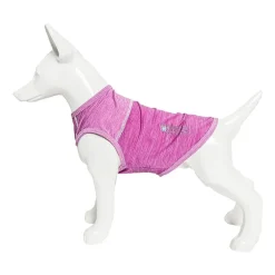 Pet Life ® Active 'Aero-Pawlse' Heathered Quick-Dry and 4-Way Stretch Performance Dog Tank Top T-Shirt