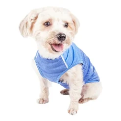 Pet Life ® Active 'Aero-Pawlse' Heathered Quick-Dry and 4-Way Stretch Performance Dog Tank Top T-Shirt