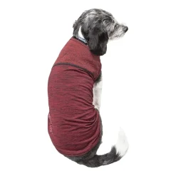 Pet Life ® Active 'Aero-Pawlse' Heathered Quick-Dry and 4-Way Stretch Performance Dog Tank Top T-Shirt