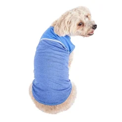 Pet Life ® Active 'Aero-Pawlse' Heathered Quick-Dry and 4-Way Stretch Performance Dog Tank Top T-Shirt