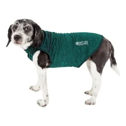 Pet Life ® Active 'Aero-Pawlse' Heathered Quick-Dry and 4-Way Stretch Performance Dog Tank Top T-Shirt