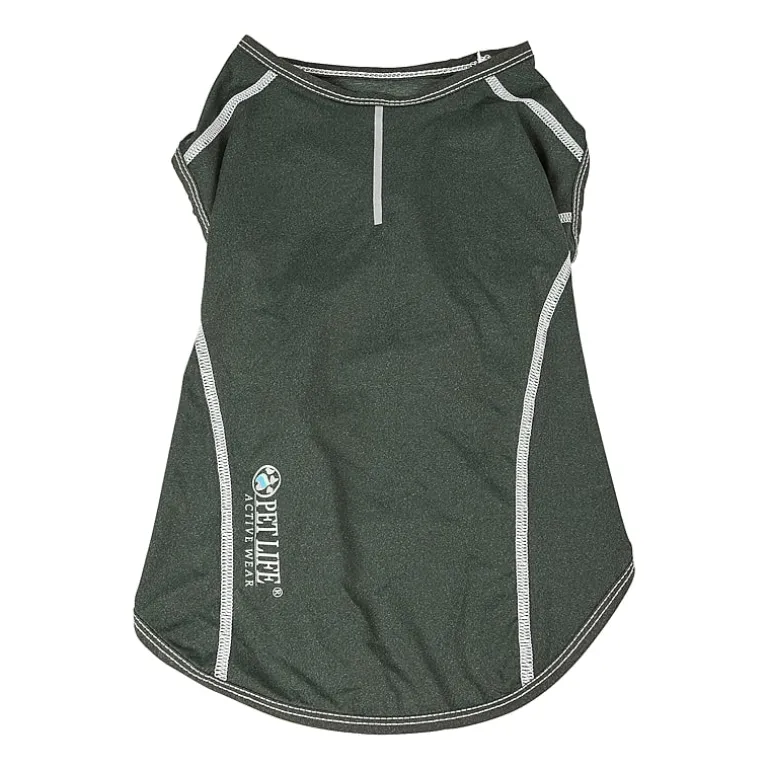 Pet Life ® Active 'Racerbark' 4-Way Stretch Performance Active Dog Tank Top T-Shirt