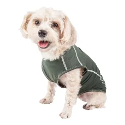 Pet Life ® Active 'Racerbark' 4-Way Stretch Performance Active Dog Tank Top T-Shirt