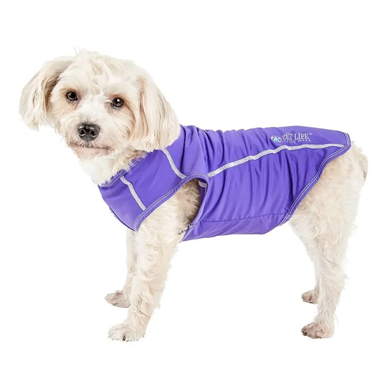 Pet Life ® Active 'Racerbark' 4-Way Stretch Performance Active Dog Tank Top T-Shirt
