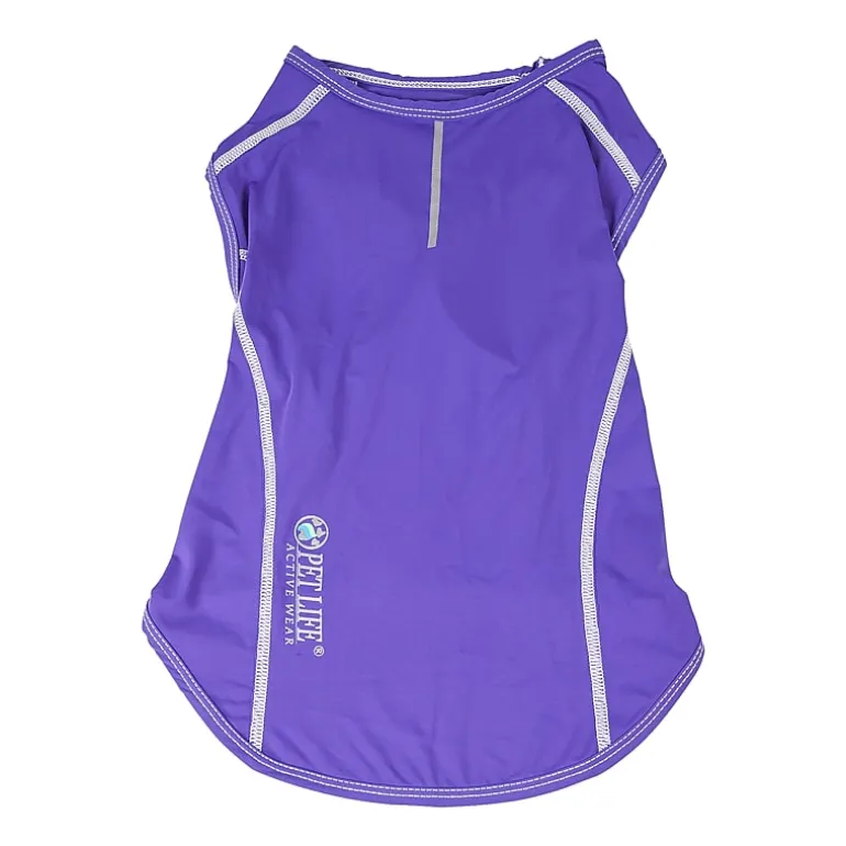 Pet Life ® Active 'Racerbark' 4-Way Stretch Performance Active Dog Tank Top T-Shirt