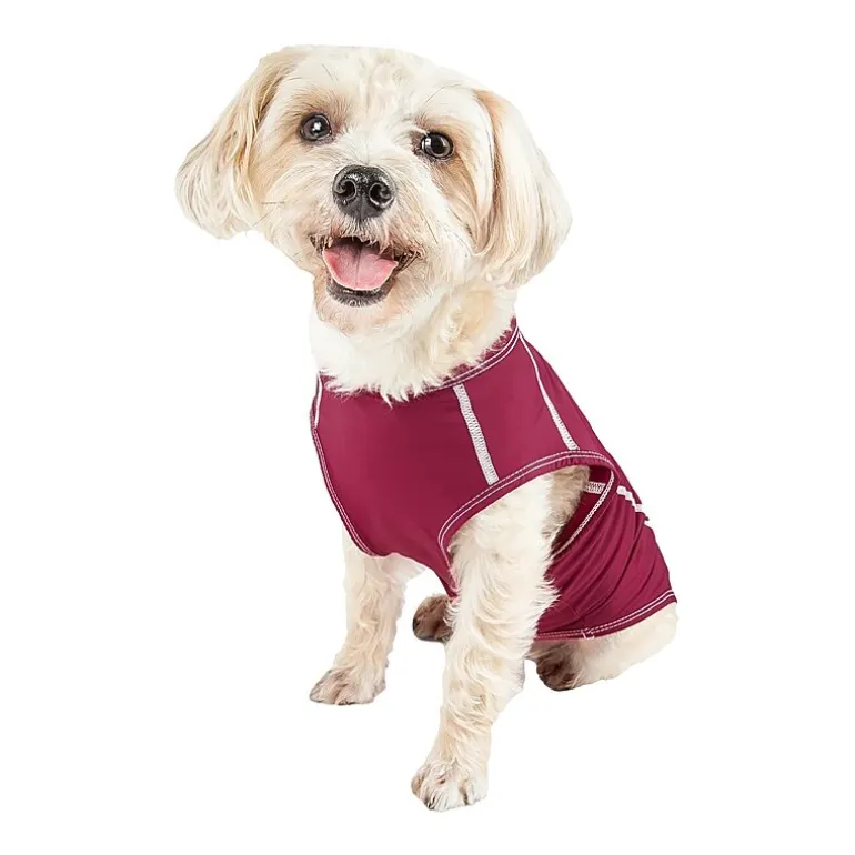 Pet Life ® Active 'Racerbark' 4-Way Stretch Performance Active Dog Tank Top T-Shirt