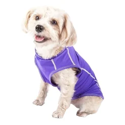 Pet Life ® Active 'Racerbark' 4-Way Stretch Performance Active Dog Tank Top T-Shirt