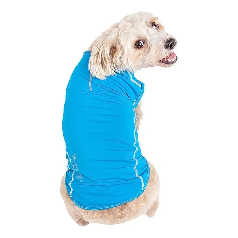 Pet Life ® Active 'Racerbark' 4-Way Stretch Performance Active Dog Tank Top T-Shirt