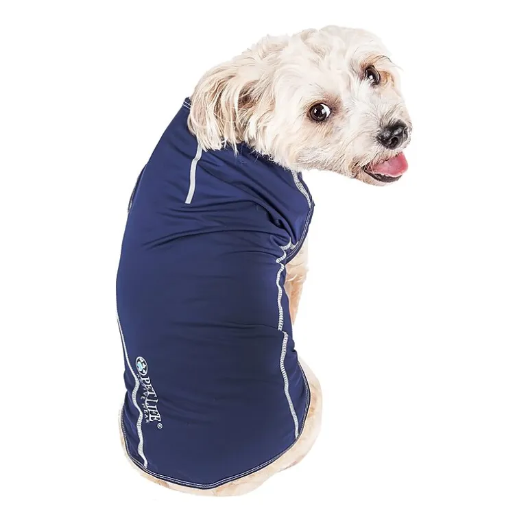 Pet Life ® Active 'Racerbark' 4-Way Stretch Performance Active Dog Tank Top T-Shirt