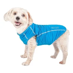 Pet Life ® Active 'Racerbark' 4-Way Stretch Performance Active Dog Tank Top T-Shirt