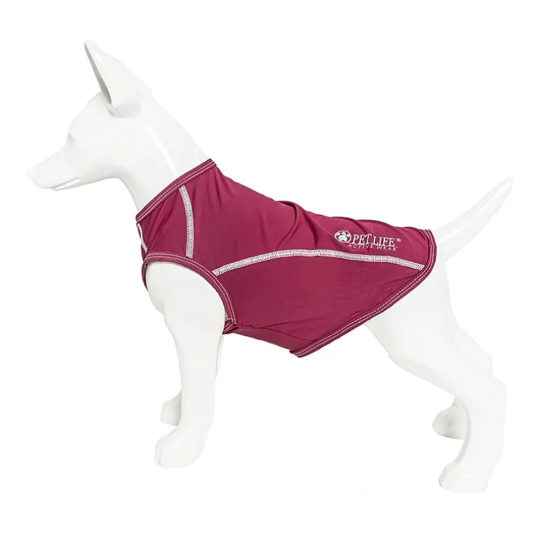 Pet Life ® Active 'Racerbark' 4-Way Stretch Performance Active Dog Tank Top T-Shirt