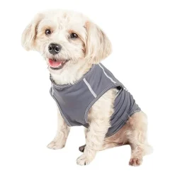 Pet Life ® Active 'Racerbark' 4-Way Stretch Performance Active Dog Tank Top T-Shirt