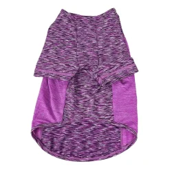 Pet Life ® Active 'Warf Speed' Heathered Ultra-Stretch Sporty Performance Dog T-Shirt