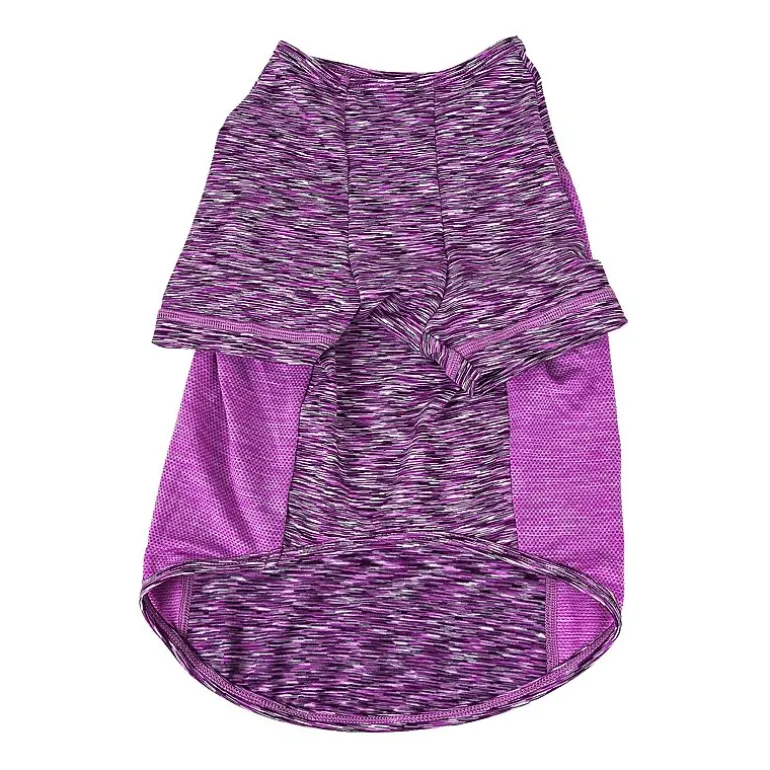 Pet Life ® Active 'Warf Speed' Heathered Ultra-Stretch Sporty Performance Dog T-Shirt