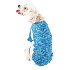 Pet Life ® Active 'Warf Speed' Heathered Ultra-Stretch Sporty Performance Dog T-Shirt