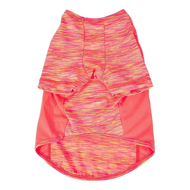 Pet Life ® Active 'Warf Speed' Heathered Ultra-Stretch Sporty Performance Dog T-Shirt
