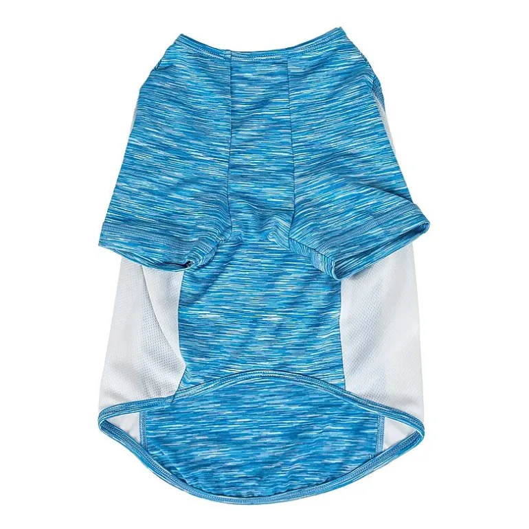 Pet Life ® Active 'Warf Speed' Heathered Ultra-Stretch Sporty Performance Dog T-Shirt
