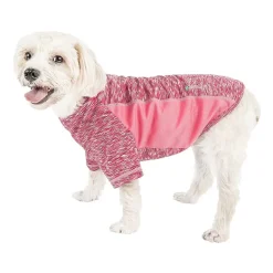 Pet Life ® Active 'Warf Speed' Heathered Ultra-Stretch Sporty Performance Dog T-Shirt
