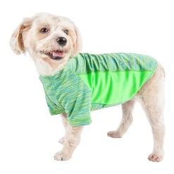 Pet Life ® Active 'Warf Speed' Heathered Ultra-Stretch Sporty Performance Dog T-Shirt