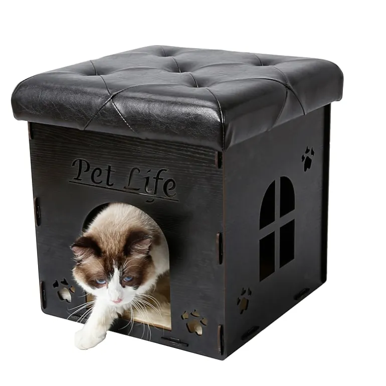 Pet Life Foldaway Collapsible Designer Cat House Furniture Bench
