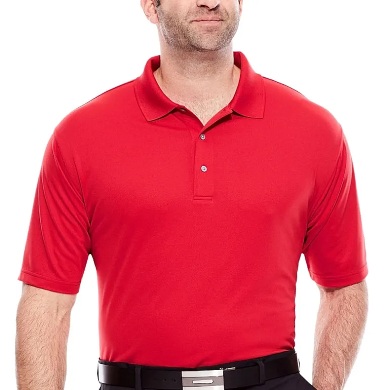 PGA TOUR Airflux Big and Tall Mens Short Sleeve Polo Shirt