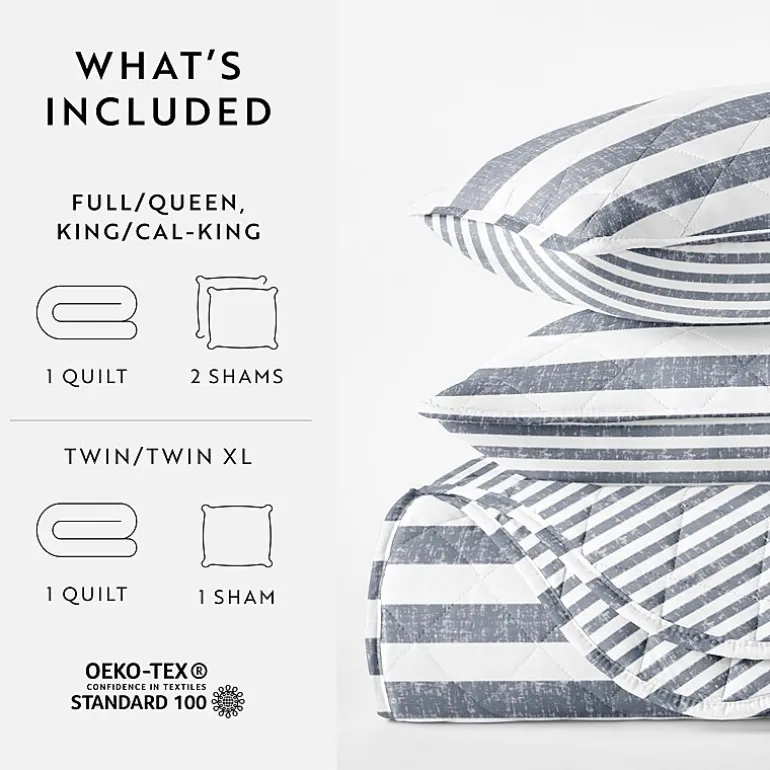 3 Piece All Season Lightweight Pattern Quilt Set